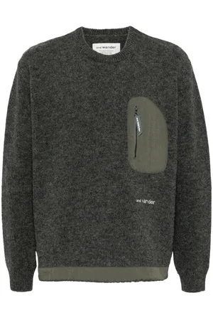 and wander Zip-pocket wool jumper