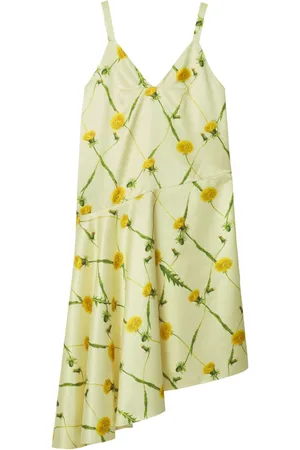 Burberry Dandelion-print silk satin minidress