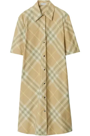 Burberry Vintage-check cotton shirt dress