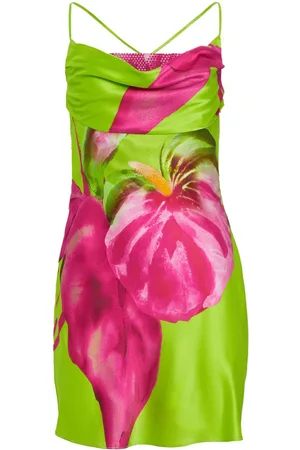 Retrofete Azura floral-print silk minidress