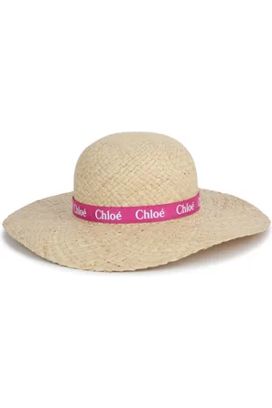 Chloé Logo-print raffia sun hat