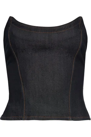 Retrofete Allie strapless denim top