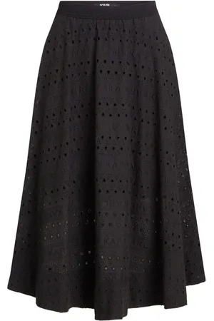 Karl Lagerfeld Broderie-anglaise midi skirt