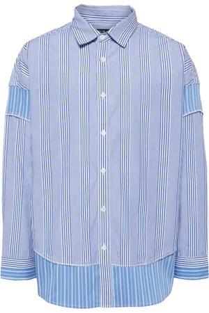 FIVE CM Striped panelled cotton shirt