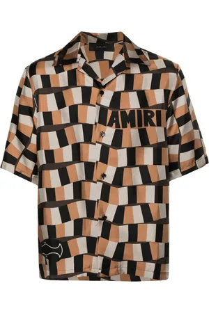 AMIRI Snake Checker bowling shirt