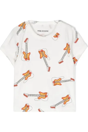 Mini Rodini Guitar-print T-shirt