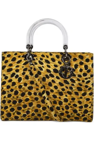 Dior 1999 Lady Dior cheetah-print tote bag