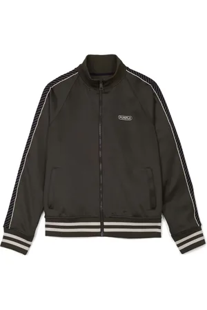 Purple Brand Striped-edge lightweight jacket