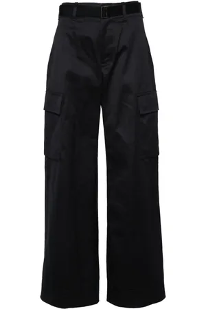 SACAI High-waist wide-leg cargo pants
