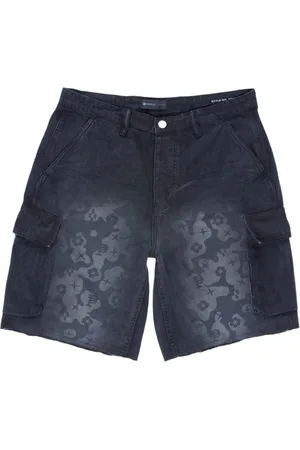 Purple Brand Printed twill cargo shorts