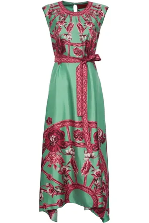 La DoubleJ San Carlo belted silk dress