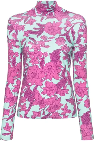La DoubleJ Floral-print high-neck top