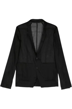 Rick Owens Semi-sheer single-breasted blazer