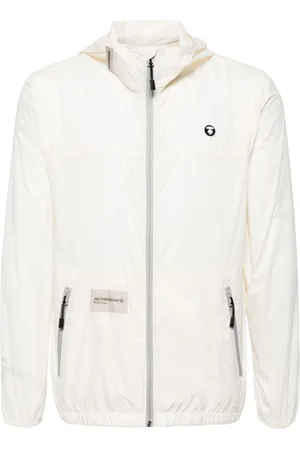 A Bathing Ape Logo-appliqué hooded jacket