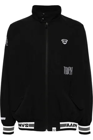 A Bathing Ape Logo-appliqué bomber jacket