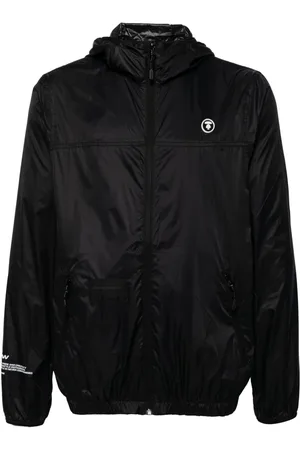 A Bathing Ape Logo-appliqué hooded jacket