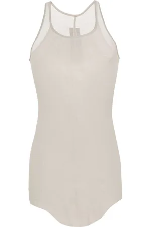 Rick Owens Fine-ribbed longline tank top