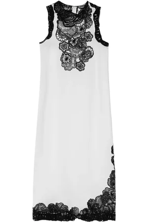 Jil Sander Floral-embroidered sleeveless midi dress
