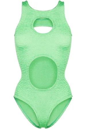 Para Mi Tara cut-out crinkled swimsuit