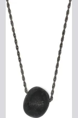 YOHJI YAMAMOTO Nomad stone-pendant chain necklace