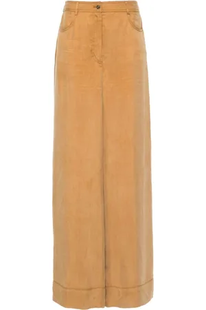 Alberta Ferretti Twill wide trousers