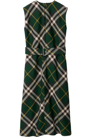 Burberry NovaCheck wool midi dress