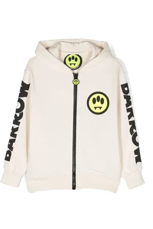 BARROW Logo-print zip-up hoodie