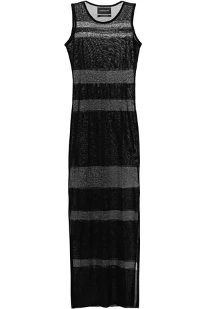 Louisa Ballou Sea Breeze sheer-knit maxi dress