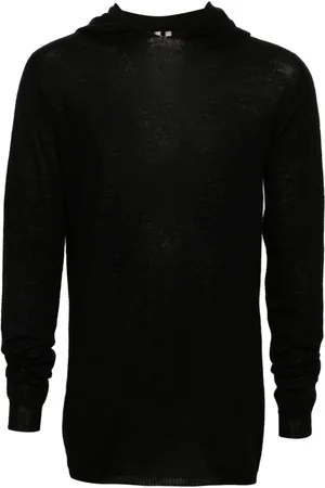 Rick Owens Fine-knit virgin wool hoodie