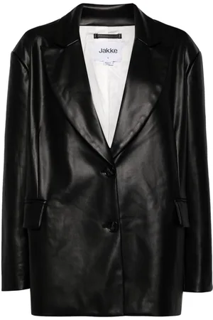 Jakke Frankie faux-leather blazer