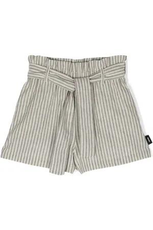 Aspesi Striped high-waist shorts