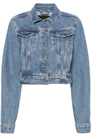 ROTATE Logo-patch denim jacket
