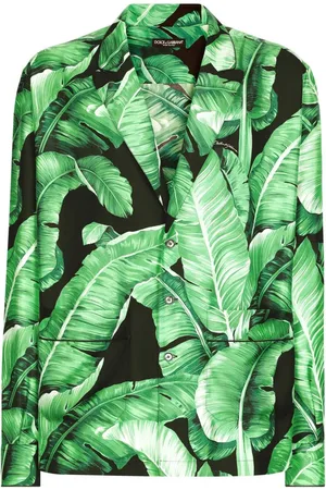 Dolce & Gabbana Leaf-print silk shirt