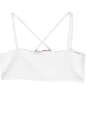 Liu Jo Square-neck crepe crop top