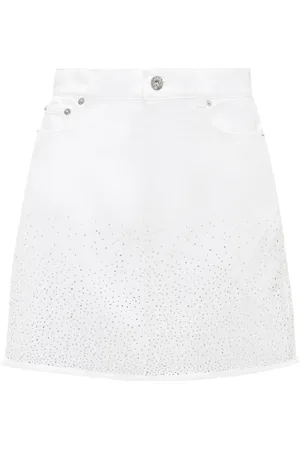 J.W.Anderson Crystal-embellished denim miniskirt