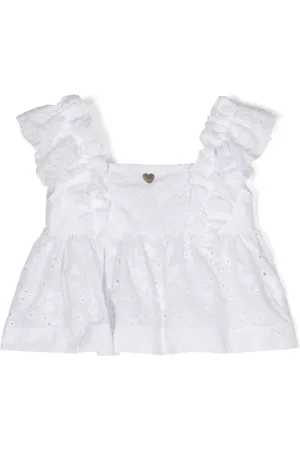 MONNALISA Broderie-anglaise flared blouse