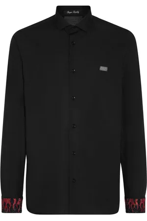 Philipp Plein Sugar Daddy flame-trim shirt
