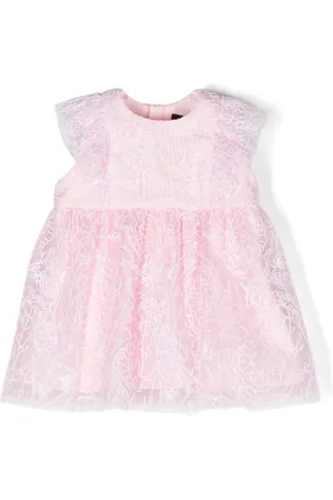 VERSACE Barocco-embroidered tulle dress