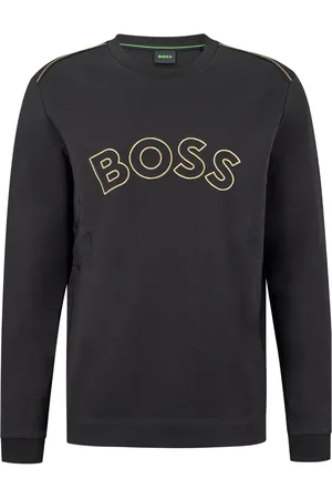 HUGO BOSS Logo-embroidered crew-neck sweatshirt