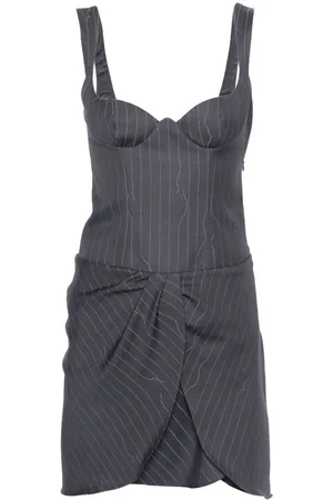 OFF-WHITE Pinstripe Twist mini dress