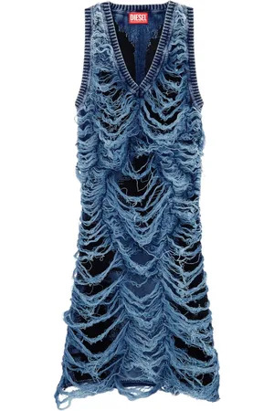 Diesel M-Bianca distressed minidress