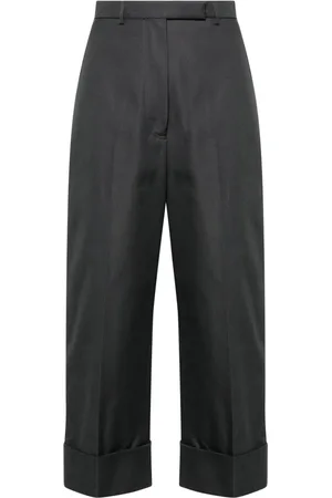 Thom Browne High-waisted canvas trousers