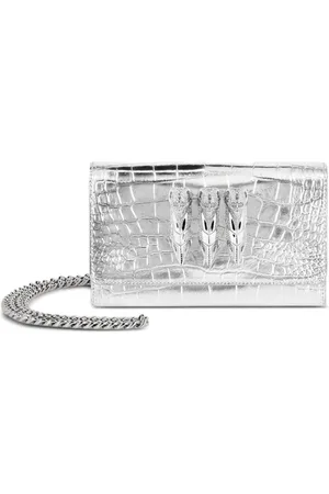 Philipp Plein Small crocodile-embossed shoulder bag