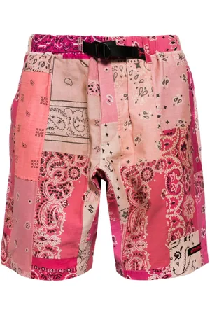 READYMADE Patchwork bandana-print cotton shorts