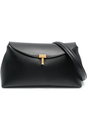 Totême T-Lock leather clutch bag