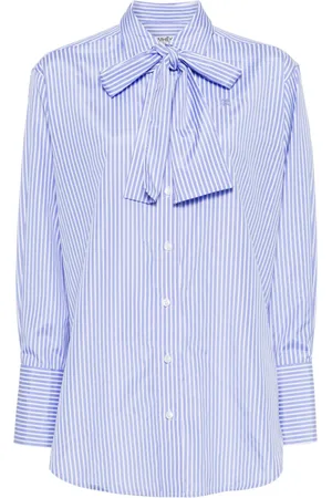 KIMHEKIM Striped pussy-bow shirt
