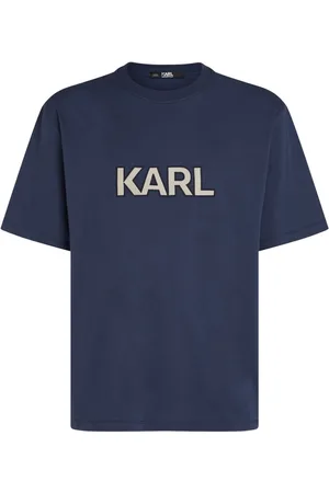 Karl Lagerfeld Logo-appliqué organic-cotton T-shirt