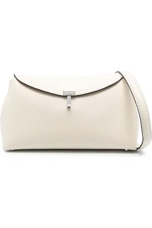 Totême T-Lock leather clutch bag