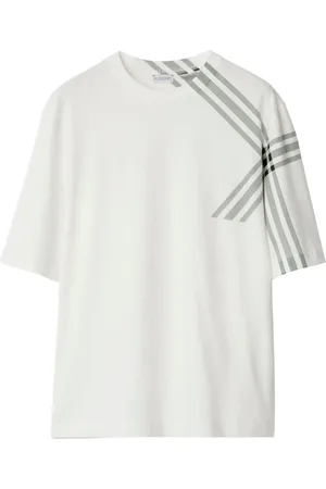 Burberry Check Sleeve Cotton T-shirt
