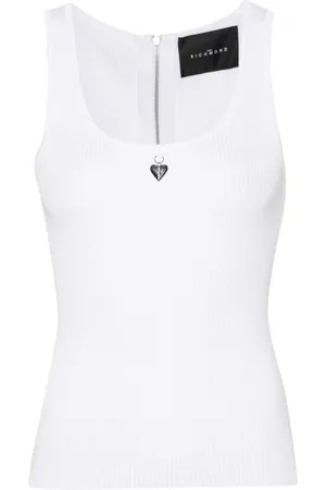 John Richmond Ribbed-knit sleeveless top